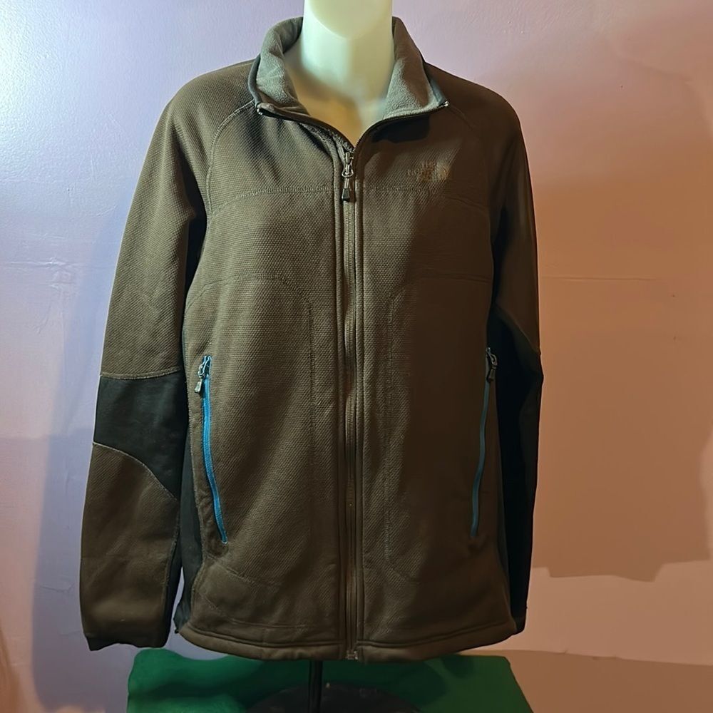 The North Face Women's Jacket Size M Brown Black Fleece Full Zip Outdoor Warm